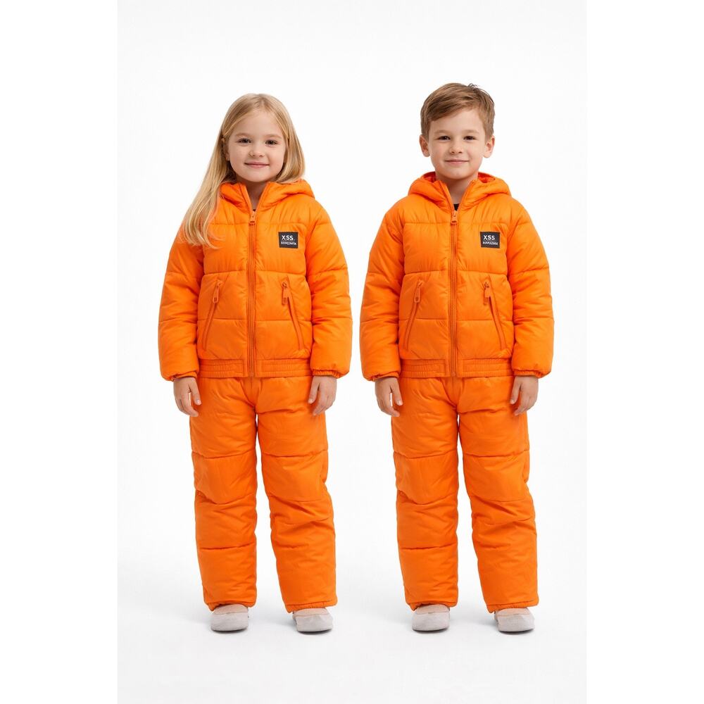 Zara Kids Lilmckimm MMXXI Neon Orange Unisex Snowsuit Set 5-6 years 2021